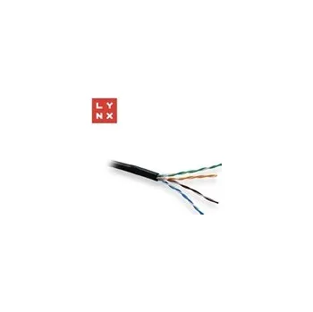 Kabel LYNX UTP kabel Cat5e, PE (Fca), celoměděný, venkovní, černý, box 305m