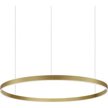 Nova Luce Motif LED kruhové závěsné svítidlo stmívatelné CCT Zlatá / 2700K-6000K Stmívatelné pomocí ovladače / ⌀150cm