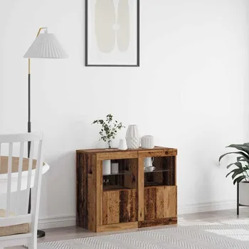 Policová skříň vidaXL Boční skříňka 2 pcs Staré dřevo 41 x 37 x 67 cm [863019]