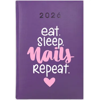 Kalendář Knihový kalendář 2026 A5 fialový