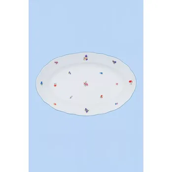 Mísa oválná 35cm červená linka HÁZENKA Český porcelán Dubí