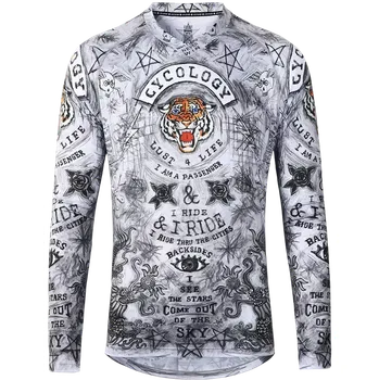 cyklistický dres Dres MTB CYCOLOGY City of Angels, pánský, dlouhý rukáv (Motiv City of Angels, velikost XL)