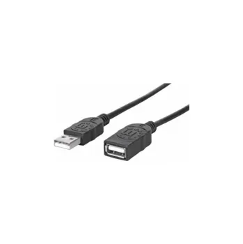 MANHATTAN Kabel USB 2.0 prodlužovací A Male / A Female 1,8m černý