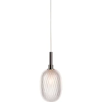 Bomma Metamorphosis G4 skleněné závěsné svítidlo Čirá / Antracit / Malá - ⌀86mm