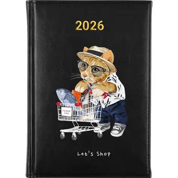 Kalendář Knižní kalendář 2026 A5 FunnyCase černý