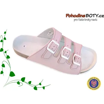 Dámská zdravotní obuv Zdravotní dívčí korkové nazouváky pantofle (Nazouváky KTO česká výroba)