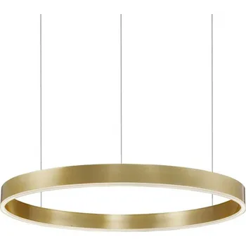 Nova Luce Motif LED kruhové závěsné svítidlo stmívatelné CCT Zlatá / 2700K-6000K Stmívatelné pomocí ovladače / ⌀80cm