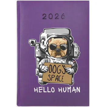 Kalendář Knižní kalendář 2026 A5 FunnyCase fialový