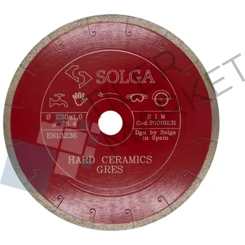 Řezný kotouč SOLGA Diamantový kotouč na tvrdou keramiku a gres 230/25,4 (Ref. 20010231)
