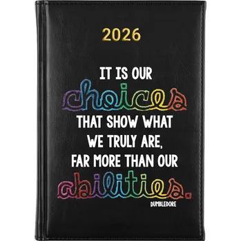 Kalendář Knižkový kalendář 2026 A5 černý