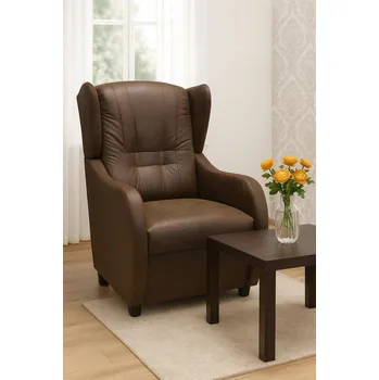 Křeslo FALCO Křeslo ušák Finet watusi tm.hnědý