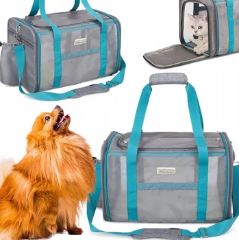 přepravka pro zvíře Přepravka pro psy Truelove Mesh Airline, modrá, 42,5 cm x 27 cm x 26 cm