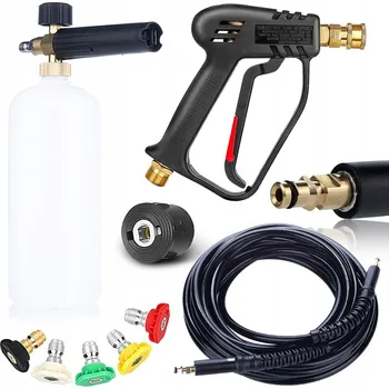 Příslušenství pro vysokotlaký čistič SADA PISTOLE PRO KARCHER K2-K7, 5 TRYSKY, HADICE 10M, PĚNOVACÍ NÁSTAVEC, LANCE 200 BAR