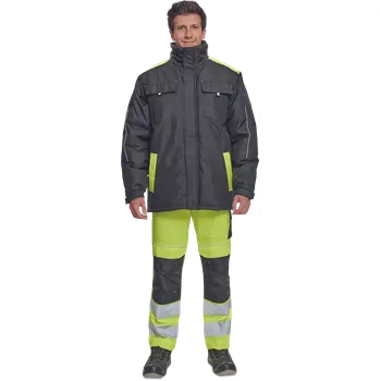 Bunda pánská zimní parka MAX VIVO, černo-žlutá, vel. M