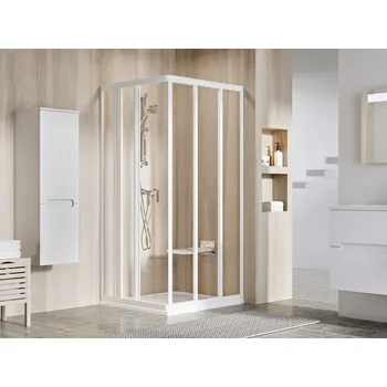 RAVAK Sprchový kout Ravak Supernova ASRV3/ASRV3 75x90x198 rohový, bílá/transparent 15V301R2Z1;15V701R2Z1