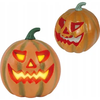 Party dekorace Guirca LED Pěnová dýně oranžovo-zelená 24cm