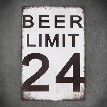 Obraz Dekorativní kovová cedule BEER LIMIT