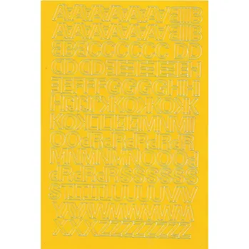 Papír Samolepicí písmena Artdruk 1 cm, 8 kusů, žlutá