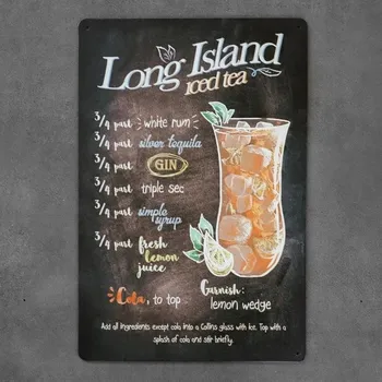 Obraz Dekorativní kovová cedule LONG ISLAND ICED