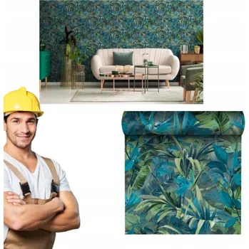 Fototapeta TAPETA VZOR LISTY KVĚTY VINYLOVÁ NA VLIESU