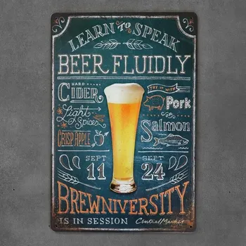 Obraz Dekorativní kovová cedule BREWNIVERISTY