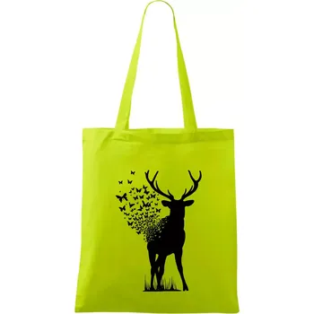 Deer Butterfly - Taška bavlněná - 42 x 38 cm ( Limetková )