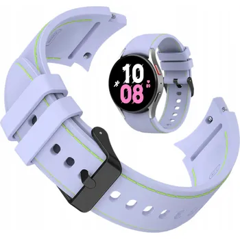 Pouzdro na mobilní telefon FIALOVÝ SILIKONOVÝ OZDOBNÝ ŘEMÍNEK L 20MM SPONA PRO SAMSUNG GALAXY 4 5 6 7