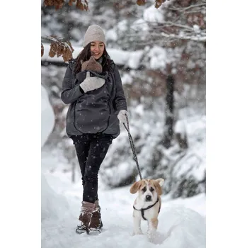 Dámská softshellová bunda Fun2bemum Nosicí a těhotenská softshellová bunda EVEREST 6v1 - Graphite Velikost dospělá: L