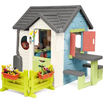 Dětský domeček Domeček s restaurací a obchod s předzahrádkou Chef House Life Smoby rozšiřitelný se stolem