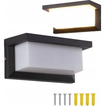 Venkovní osvětlení Venkovní LED nástěnné svítidlo s pohybovým senzorem, černé, zahradní, IP65, 12W