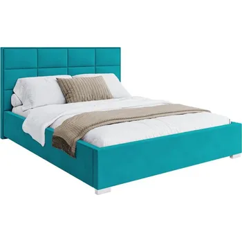 Postel Čalouněná postel APOLLO 120x200 Tyrkysová Paris s úložným prostorem kovový rošt