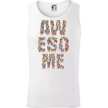 Awesome sign people - Tílko pánské Core - XL ( Bílá )