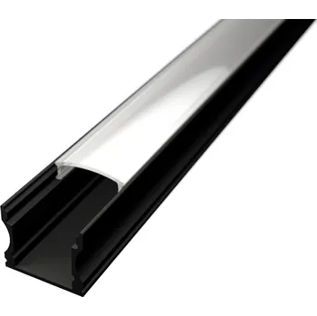 LED osvětlení Ledshopik LED profil ALPI SURFACE-UP černý - LED profil SURFACE-UP černý - 1m