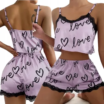 Dámské noční prádlo SNM dámské pyžamo polyester fialové univerzální velikosti