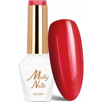 Lak na nehty Hybridní lak na nehty MOLLYNAILS 8g Hearts & Kisses Dazzling Č. 197