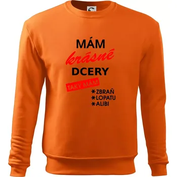 Pánská mikina Mám krásné dcery, taky mám... - Mikina Essential pánská - S ( Oranžová )