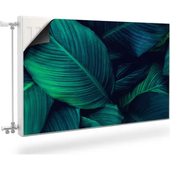 Obraz Magnetická clona na radiátor Tmavé listy 110x60 cm
