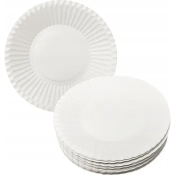 Jednorázové nádobí Papírový talíř Tedmark 15 cm bílý, biologicky rozložitelný, 100 ks