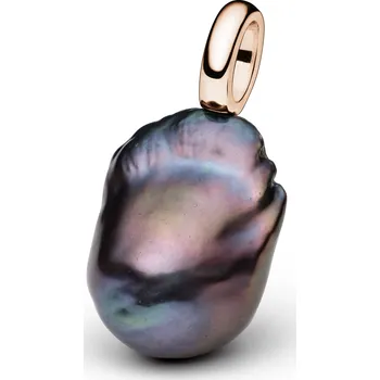 Přívěsek ANNA PERLY Luxusní přívěsek s extra velkou multicolor perlou Kasumi v růžově pozlaceném stříbře