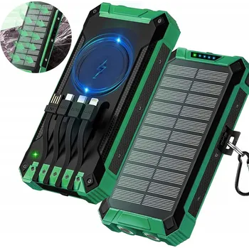 IP kamera Powerbanka 26800mAh se 4 Kabely, 3 Porty a Bezdrátovým Nabíjením pro 6 Zařízení