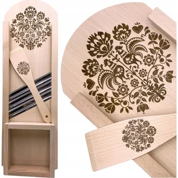 Struhadlo Kráječ na zelí 3 nože dřevěný S GRAVÍROVÁNÍM MASIVNÍ struhadlo YOLLI