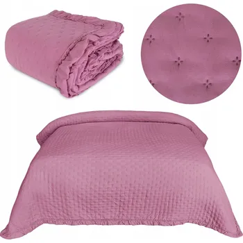 Přehoz na lůžko Přehoz na postel Łóżkoholicy polyester 200 cm x 220 cm růžový