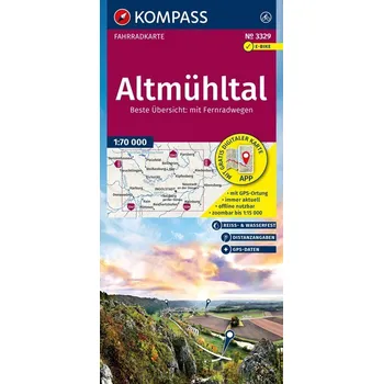 KOMPASS Fahrradkarte 3329 Altmühltal 1:70.000