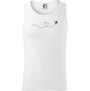 Dráha letu včely - srdce - Tílko pánské Core - M ( Bílá )