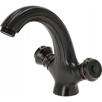 Vodovodní baterie Stojánková umyvadlová baterie černá LEXIE FUMAR 2