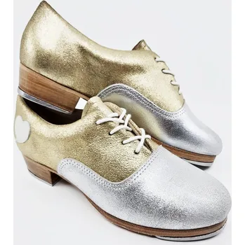 Dámská sálová obuv So Danca,Stepky So danca ve zlaté-stříbrné kůži TA880, zlatá/stříbrná 37