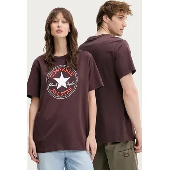 Pánské tričko Bavlněné tričko Converse 10025459.A32 hnědá 88X, vel. XS