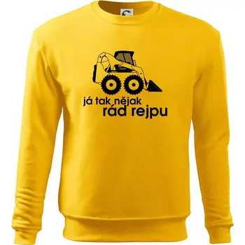 Pánská mikina Já tak nějak rád rejpu - smykový nakladač - Mikina Essential pánská - 3XL ( Žlutá )