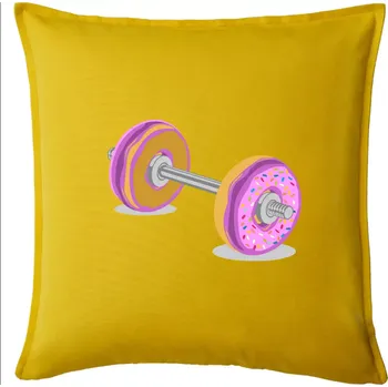 Polštář Donut Barbell - Polštář 50x50 - 50x50 - Pouze potah ( Žlutá )