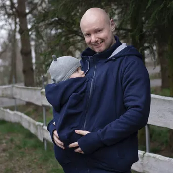 Pánská mikina Fun2bemum Nosicí mikina pro tatínky Tomy - Navy Velikost dospělá: M